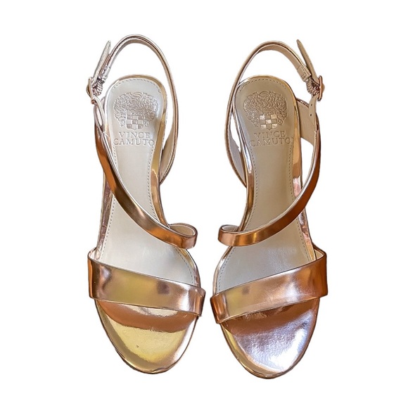 Vince Camuto Costina Rose Gold Stiletto Sandals - Picture 5 of 11